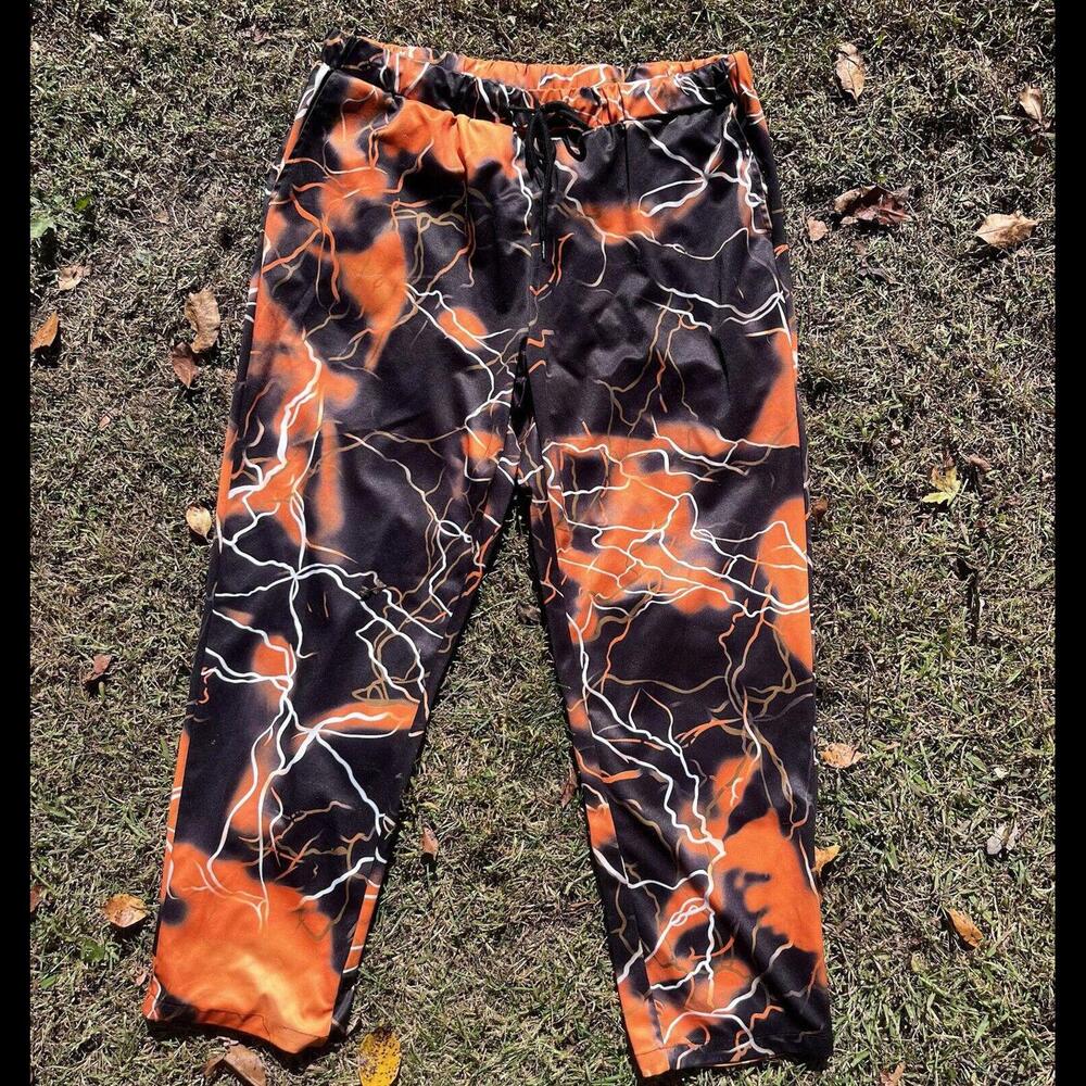 fire flame jogger pants